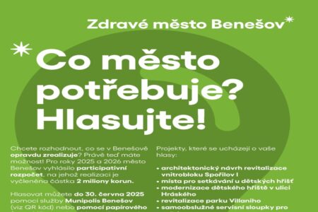 O vítězném projektu participativního rozpočtu hlasujeme do 30. června 